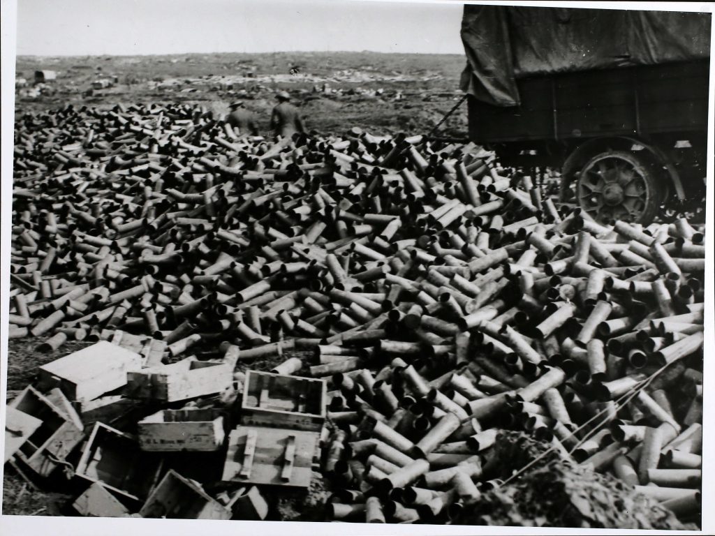WW1 Shell case dump