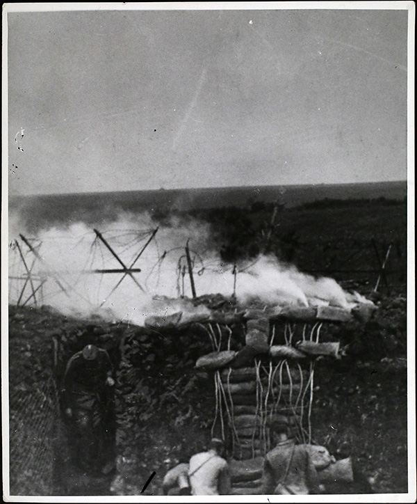 German Army using Gas on the Western Front.