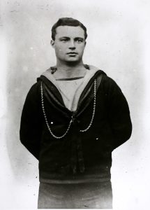 Image of Signalman A. Morgan, of Royal Navy Submarine E5, taken around 1914. The clues held in images are useful for researching your British WW1 ancestors.