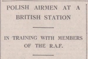 Headline from the Birmingham Post, January 1940: 'Polish Airmen At A British Station. In Training With Members Of The R.A.F.' Newspapers can reveal interesting details about our military ancestors. We found them particularly helpful when researching Polish airmen for this piece. 