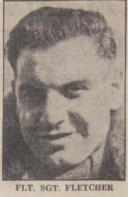 Headshot of Flight Sergeant Thomas Fletcher from the Manchester Evening News, published 2 November 1942, who is the protagonist of our blog on smoke floats and WWII. © Newspapers.com