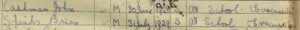 Evacuees recorded in the 1939 Register. The register is an important source for researching evacuees during WWII. In this entry, we see John Cashman, born in 1928, and Brian Spinks, born in 1929, residing with a family in Reigate, Surrey. Their occupations are recorded as 'at school (evacuee)'. © The National Archives