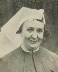 The image is a head and shoulders shot of Acting Matron Effie Townened in her nursing uniform. Another example of inspiring women's stories from WWII, Effie was a professional nurse, serving with Queen Alexandra's Imperial Military Nursing Service before and during WWII. Her bravery during the Siege of Tobruk in 1941 earned her the Royal Red Cross Second Class. Publisher: The Amalgamated Press Ltd.