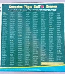 Exercise Tiger Roll of Honour