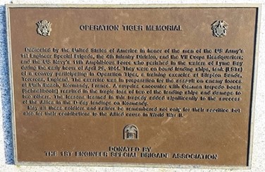 Operation Tiger Memorial plaque