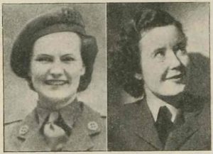 Agents Sonya Butt and Maureen O'Sullivan. Both parachuted behind enemy lines in the lead-up to D-Day and are pictured in uniform. Their work, and that of other SOE agents, contributed greatly to the success of the Normandy landings. Publisher: The Amalgamated Press Ltd.