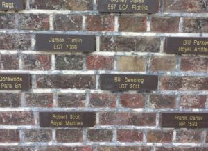 William's brick in the Normandy Memorial Wall, Porstmouth. Friends and family members of those who served during Operation Overlord can commission a brick in the memorial. William's brick contains his name and unit: LCT 2011. Image provided by Anthony Denning. 
