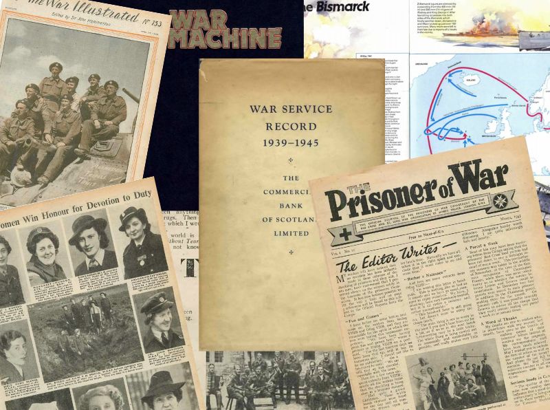 Historical Documents Library collection. The image features a number of publications available in our Historical Documents Library.